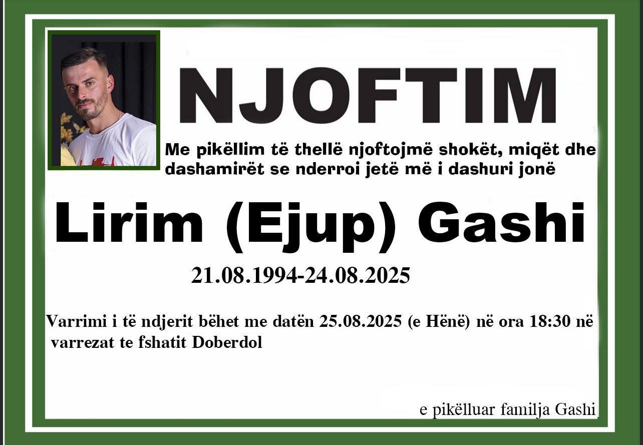 Podujevë: Ndërron jetë Lirim Gashi
