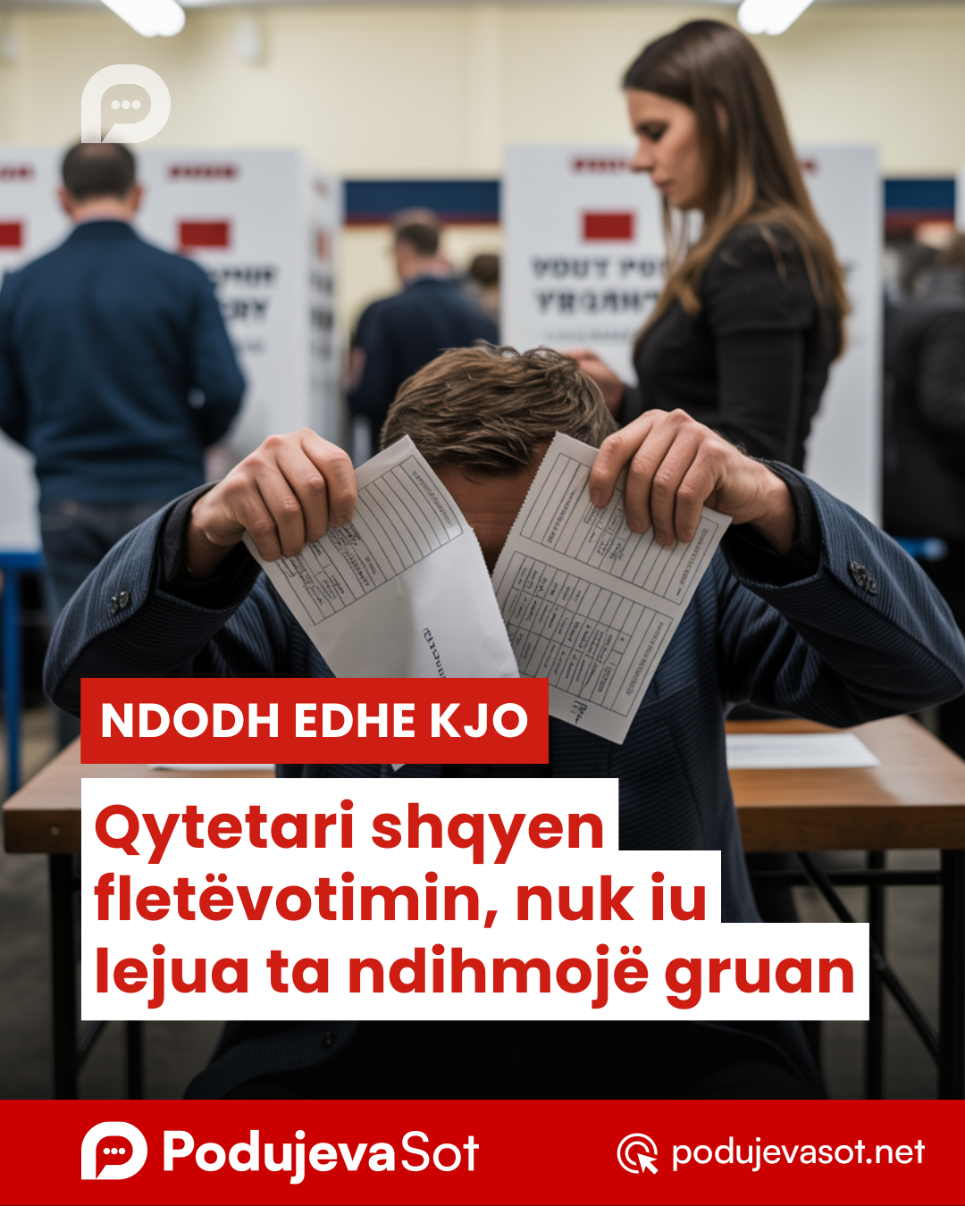 Qytetari shqyen fletëvotimin, nuk iu lejua ta ndihmojë gruan
