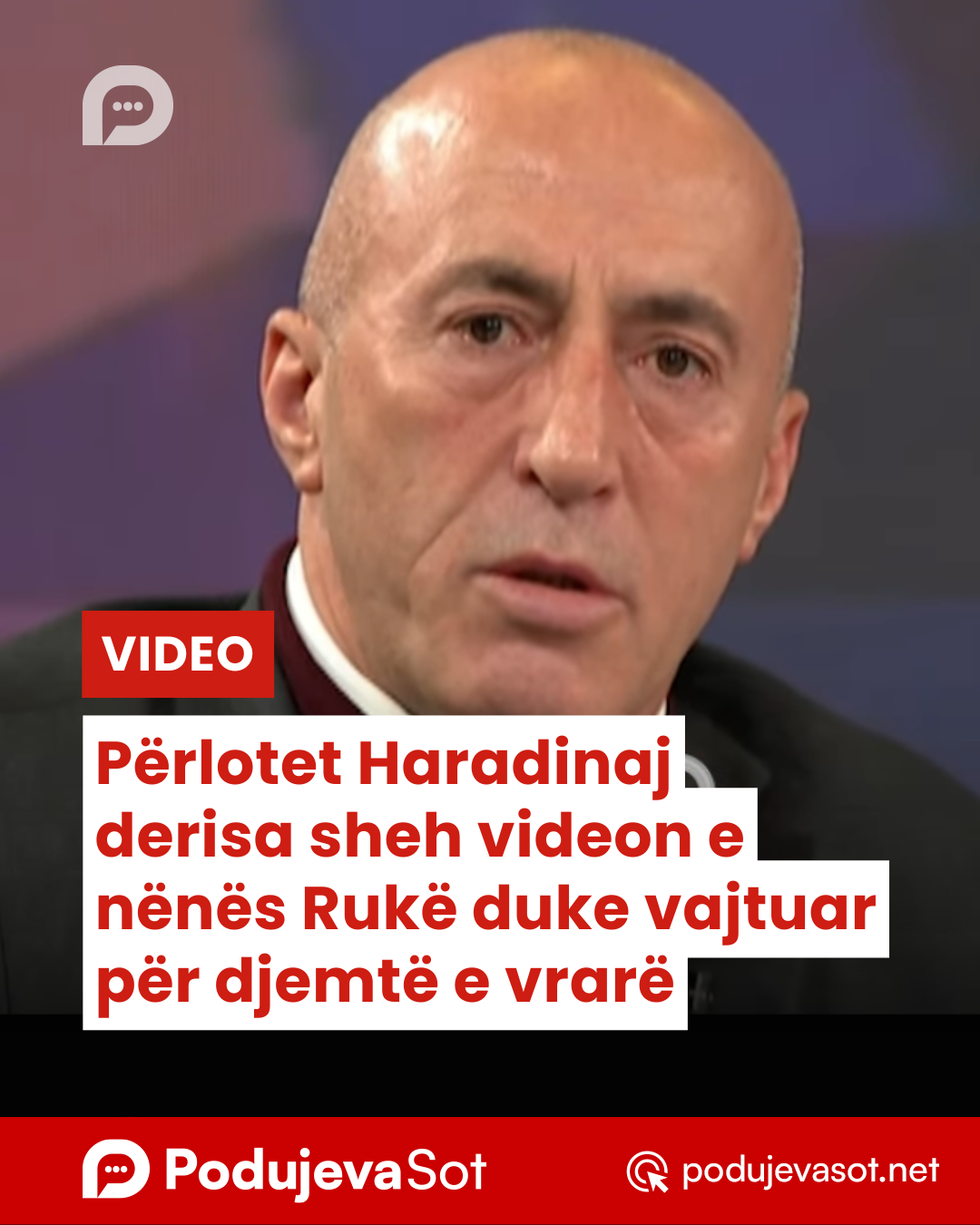 Përlotet Haradinaj derisa sheh videon e nënës Rukë duke vajtuar për djemtë e vrarë