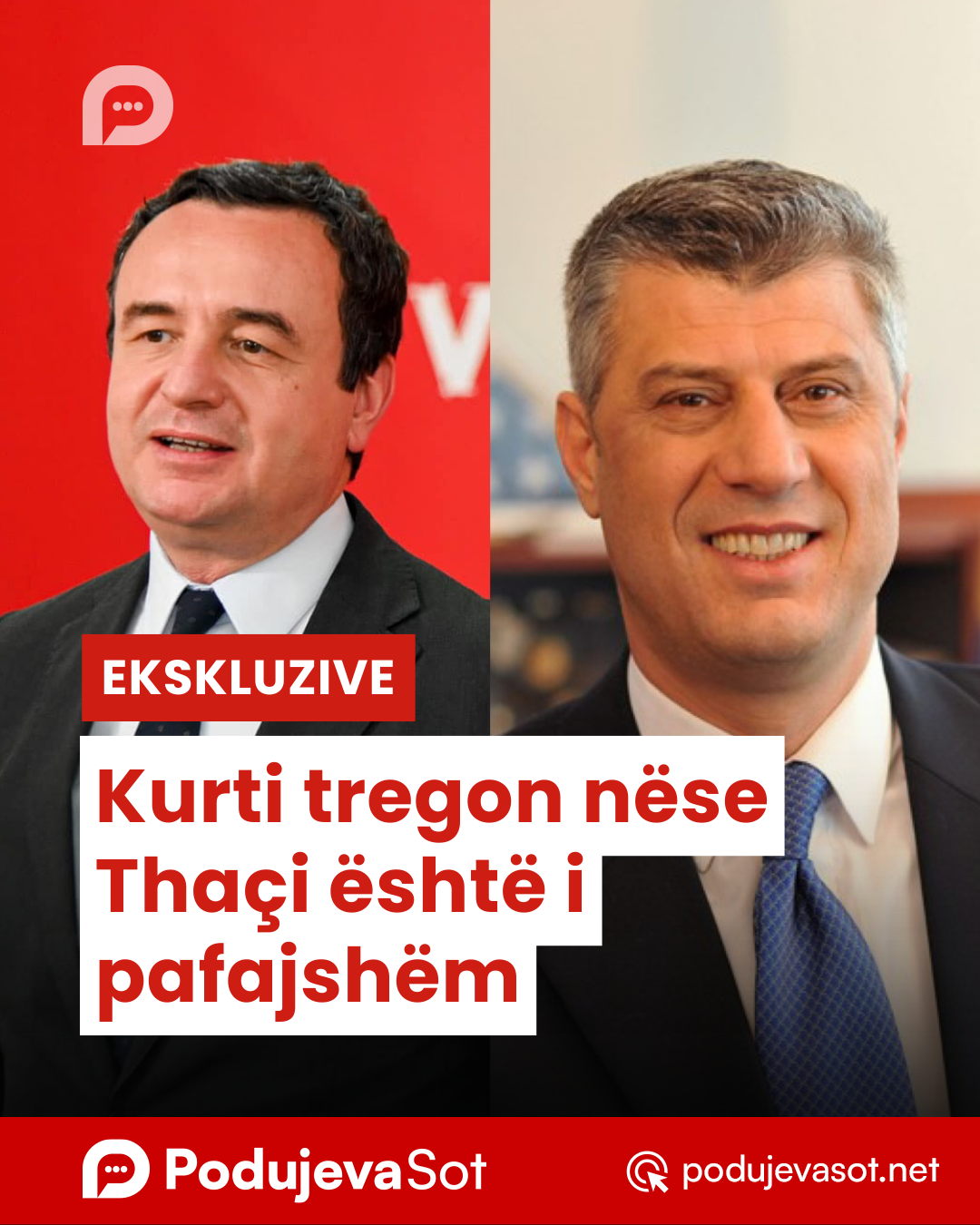 Kurti tregon nëse Thaçi është i pafajshëm