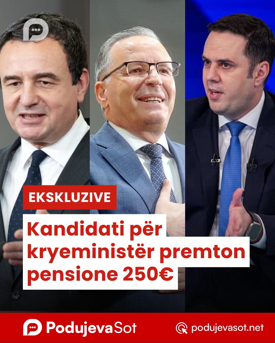 Kandidati për kryeministër premton pensione 250€
