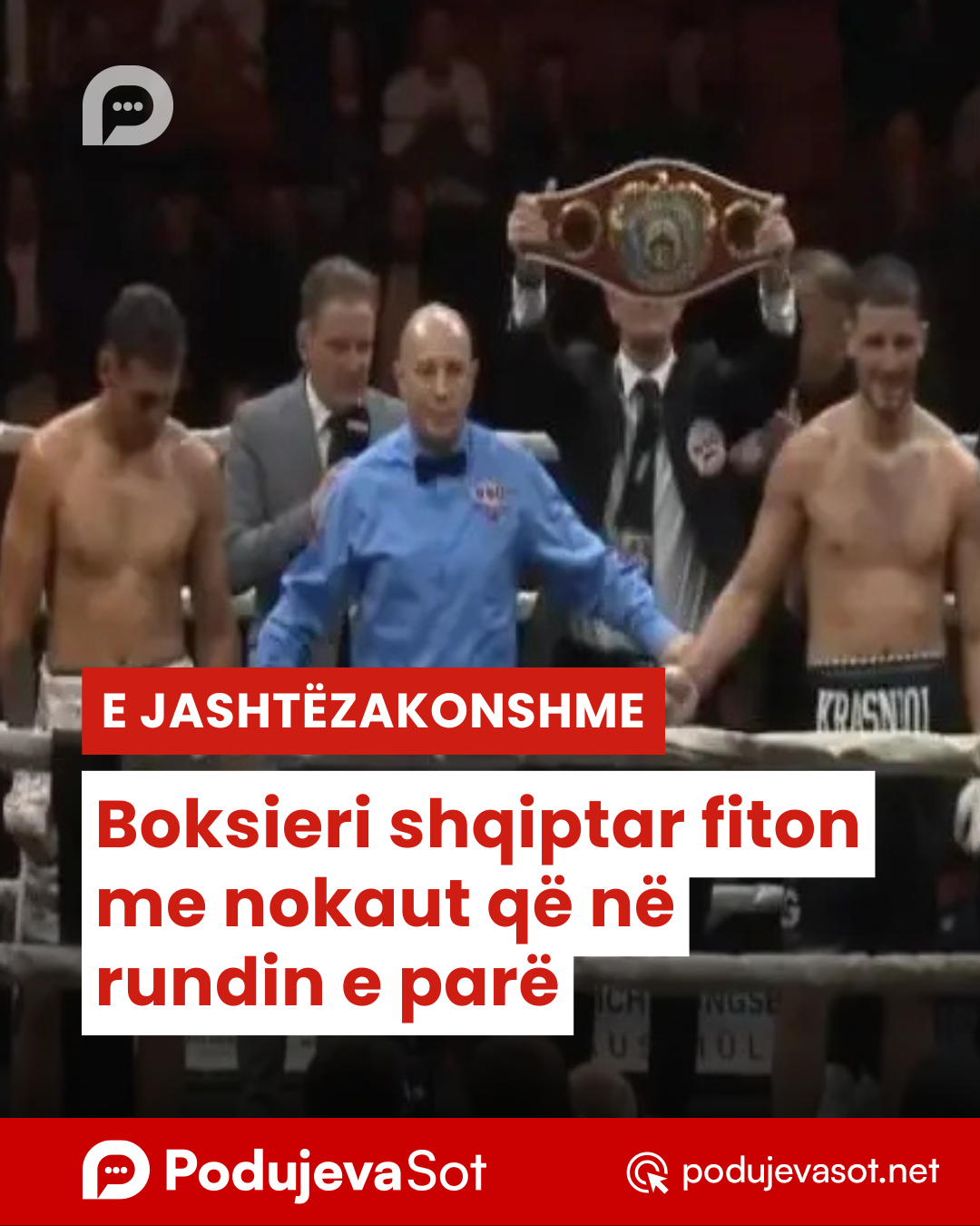 Boksieri shqiptar fiton me nokaut që në rundin e parë