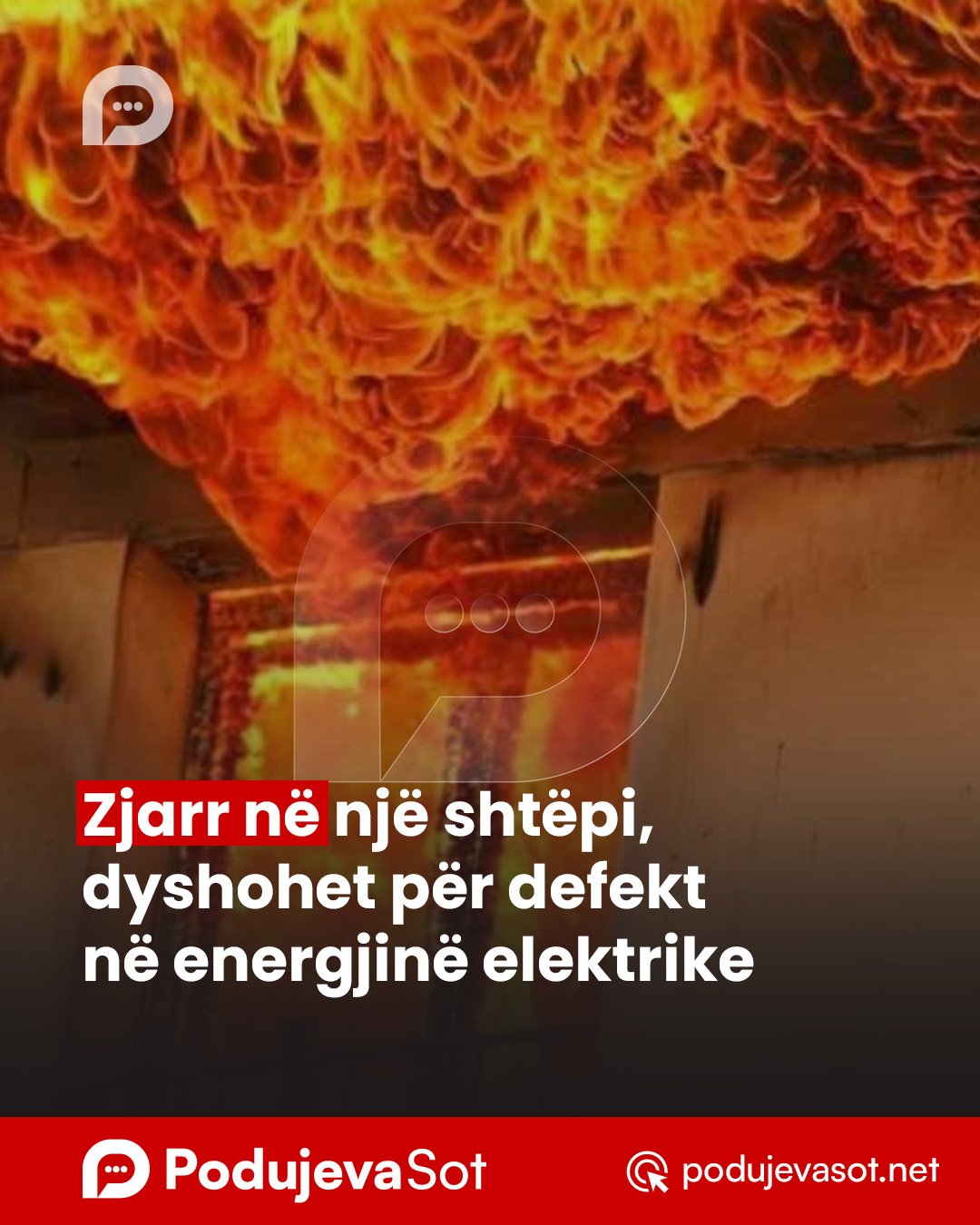 Zjarr në një shtëpi, dyshohet për defekt në energjinë elektrike