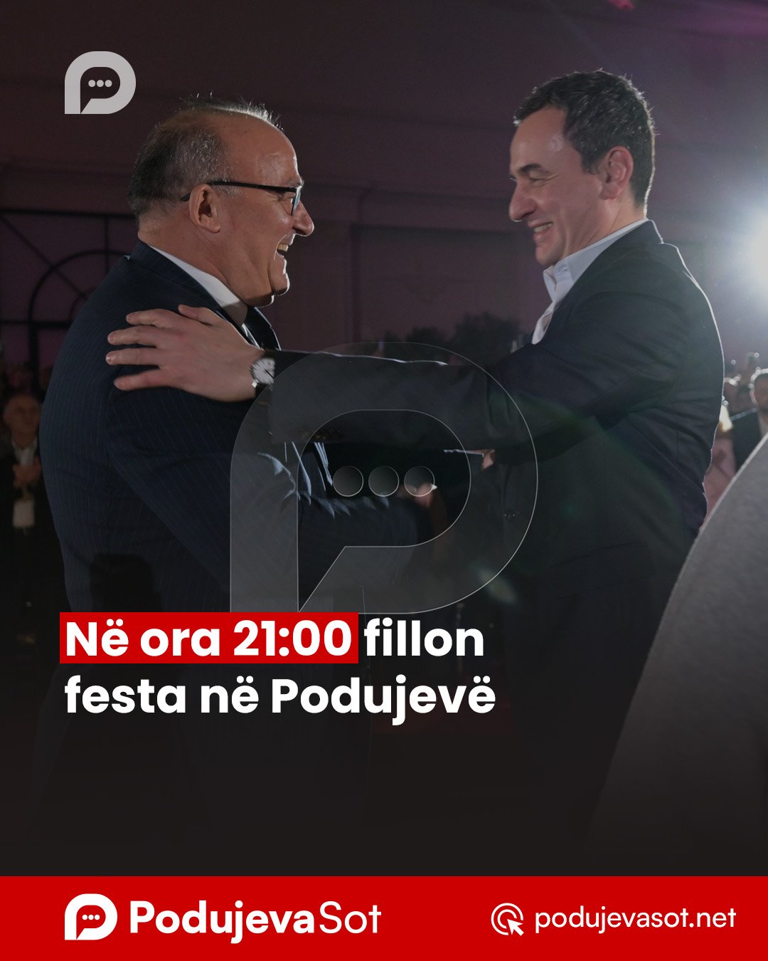 Në ora 21:00 fillon festa në Podujevë