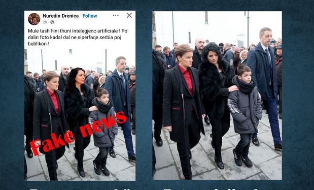 Presidenca reagon pas fotos së manipuluar të Osmanit me Brnabiqin