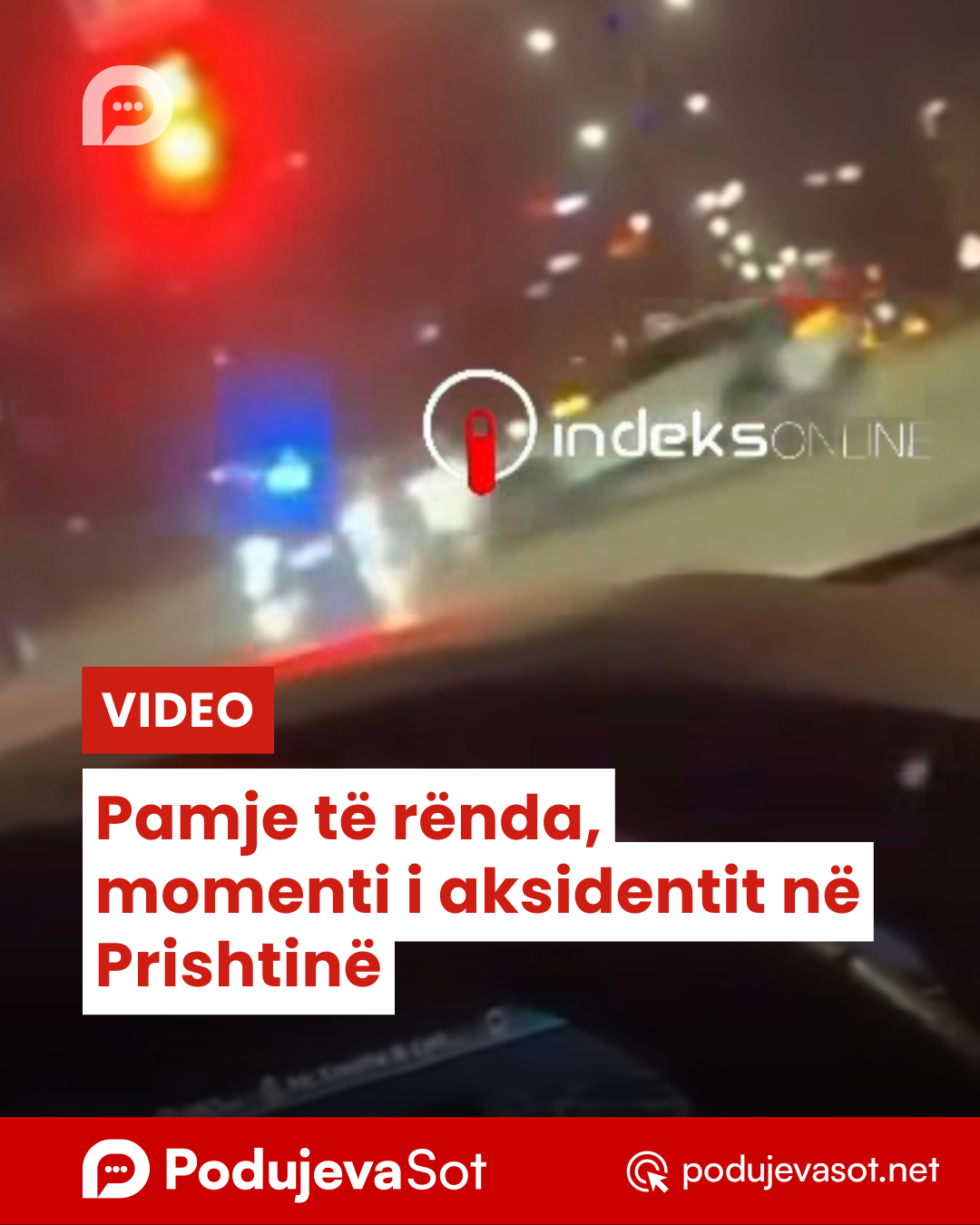 Pamje të rënda, momenti i aksidentit në Prishtinë