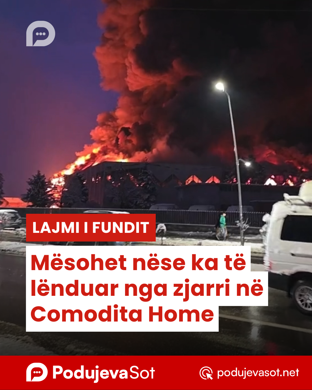 Mësohet nëse ka të lënduar nga zjarri në Comodita Home
