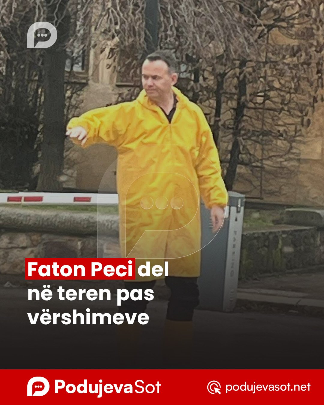 Faton Peci del në teren pas vërshimeve