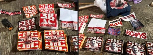 Këto janë materialet nacionaliste që iu kapën 6 serbëve në Jarinje, por që u liruan nga Prokuroria